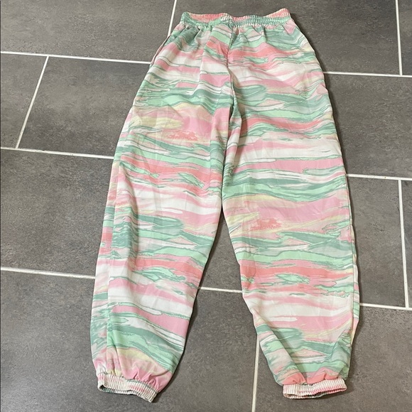 Adidas Originals R.Y.V. track pants pastel marble print size Small - Picture 4 of 12